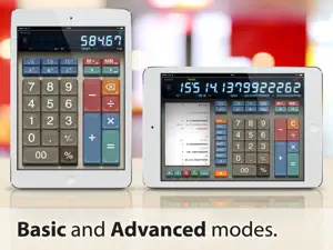 MaxiCalc Pro: Big Retro LCD Paper Tape Calculator screenshot #1 for iPad