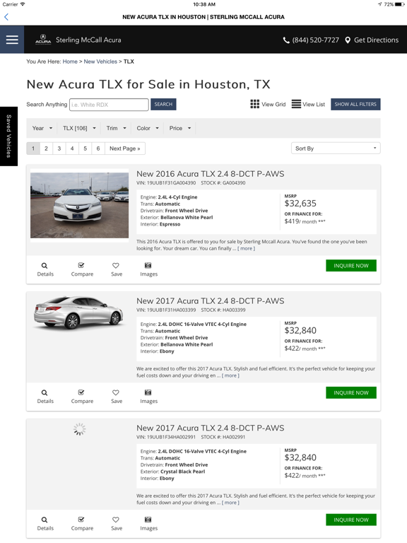 Sterling McCall Acura iPad screenshot 4 - Shopping app