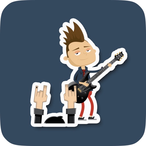 Animated Guitarist Stickers for Messaging icon