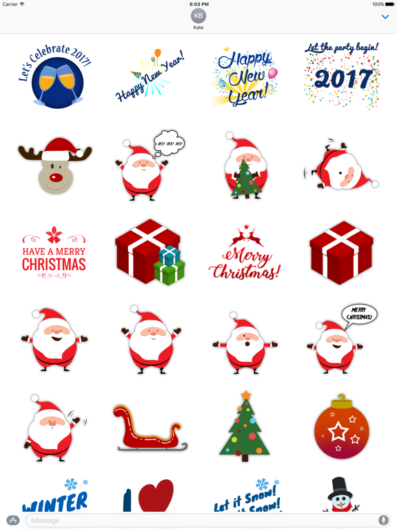 Screenshot #6 pour Holidays Stickers Emojis