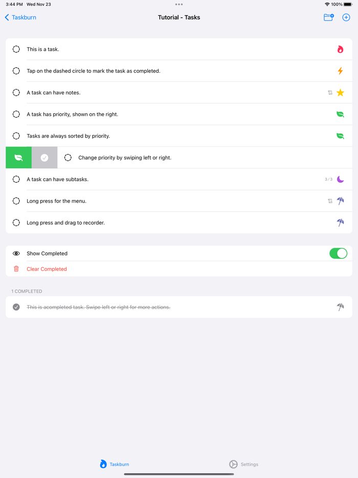Taskburn Get Tasks Done