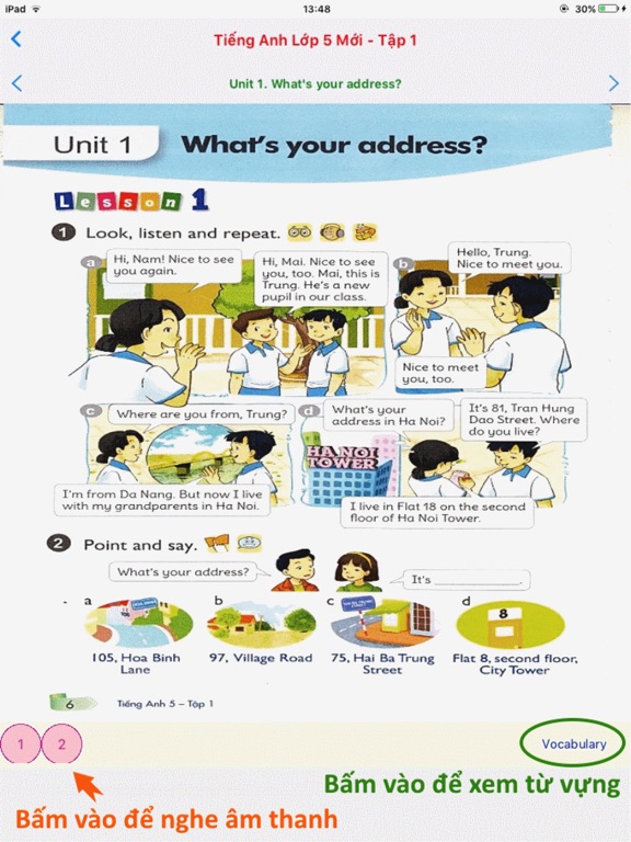 Screenshot #5 pour Tieng Anh 5 Moi - English 5 - Tap 2