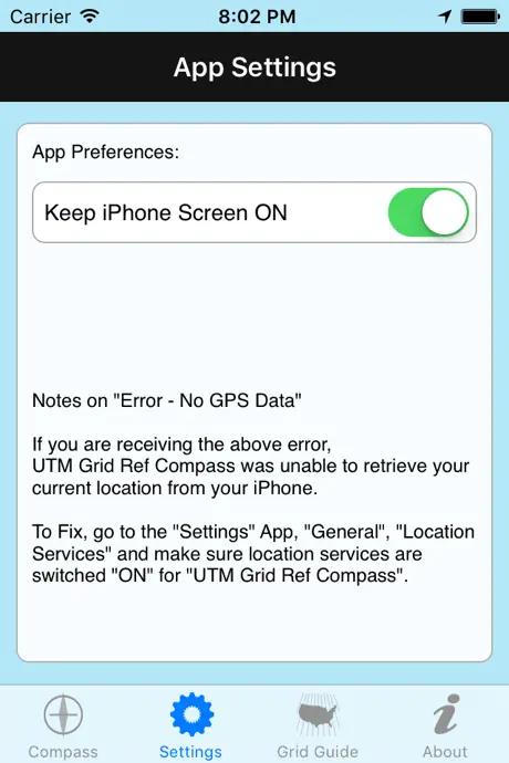 UTM Grid Ref Compass