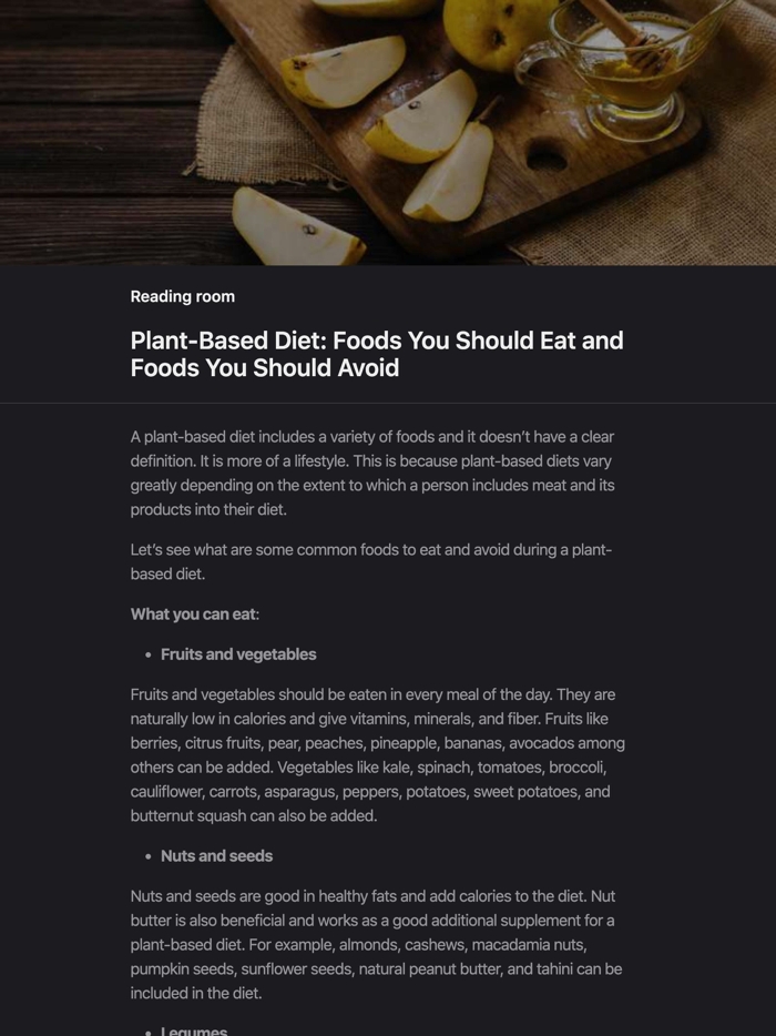 Vegan Diet Plan Weight Loss