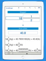 Pund til kilogram og kg til lb vekt omregner ipad bilder 3