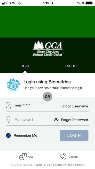 GCA Visa Screenshot