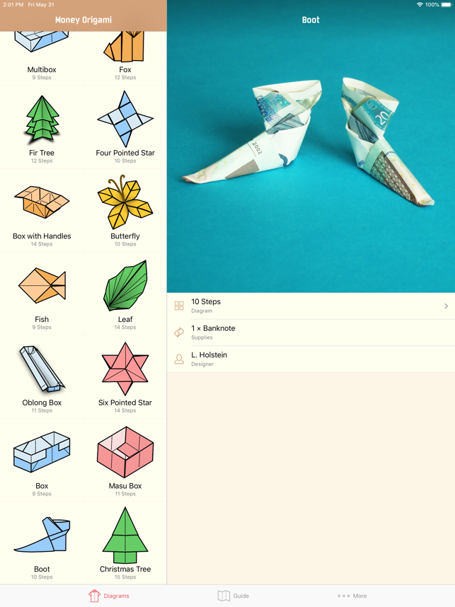 ‎ภาพหน้าจอของขวัญ Origami เงินทำง่าย