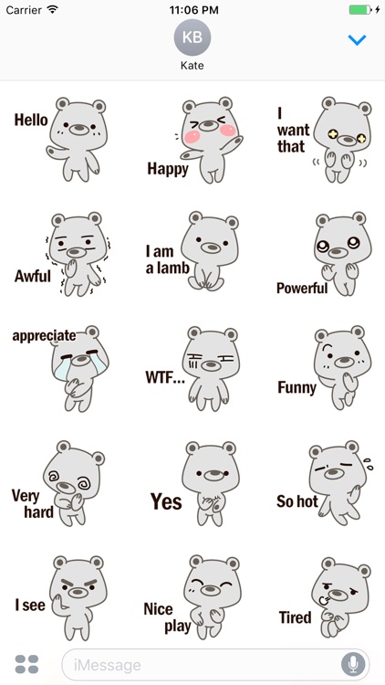 Coby The Little Grizzly Bear Stickers