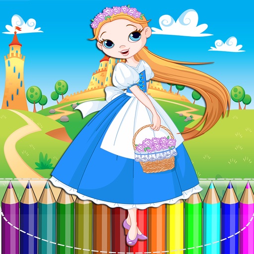 Little Princess Games Coloring Book for Girls iOS App