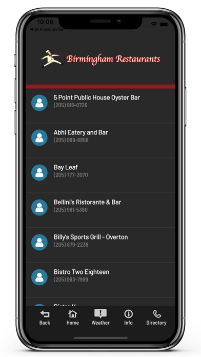 Birmingham Restaurants Screenshot