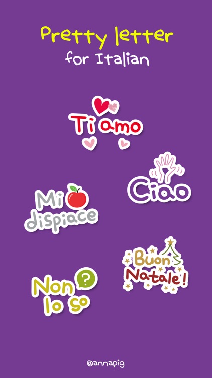 Pretty letter for Italian