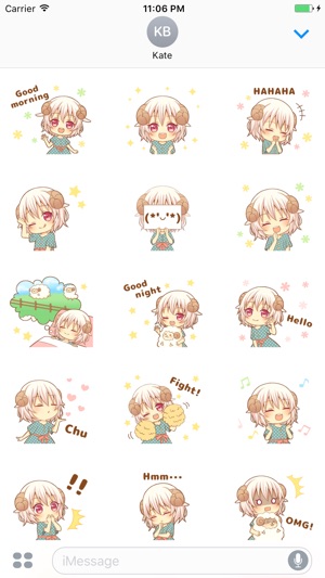 Madeline The Cute Sheep Girl English Stickers(圖1)-速報App