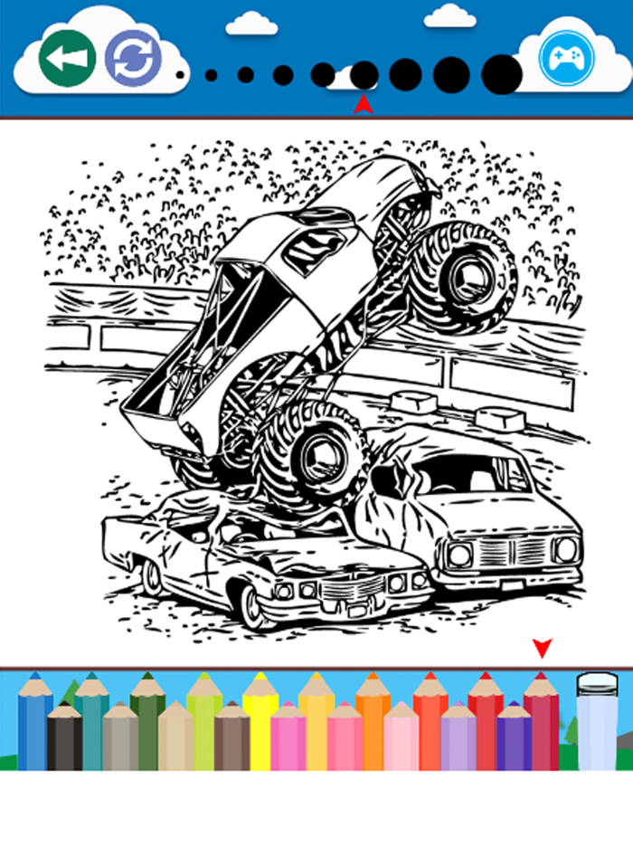 Monster Truck For Coloring Book Games