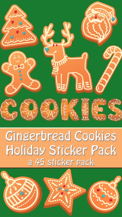Gingerbread Cookies Holiday Sticker Pack 1