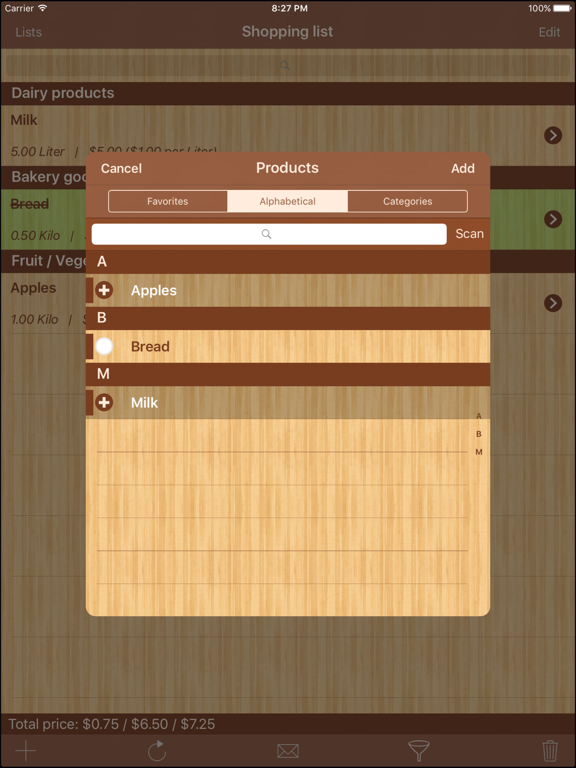 Screenshot #5 pour ShoppingList Pro Edition (Liste de courses Pro)