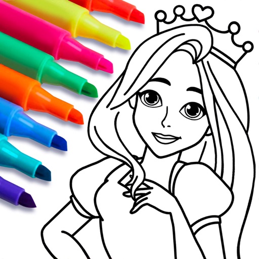 Princess Coloring Book: Paint iOS App