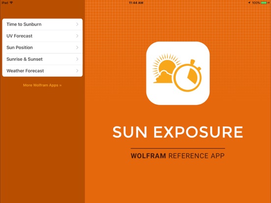 Screenshot #4 pour Wolfram Sun Exposure Reference App