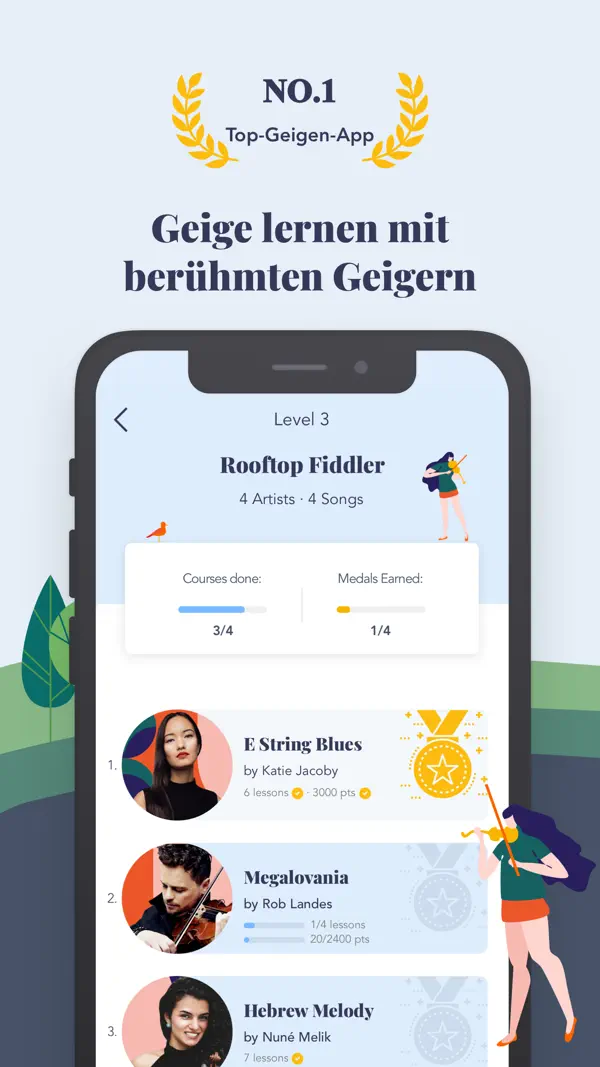 Trala: Geige lernen, Screenshot 2