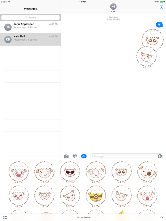 Screenshot #6 pour Cloudy Sheep Stickers