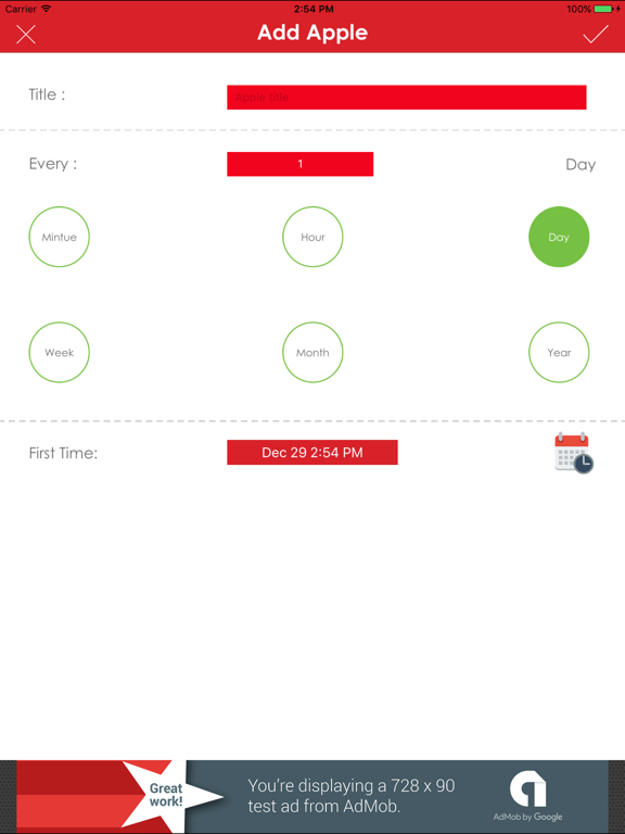 Apple A Day App iPad screenshot 5 - Productivity app