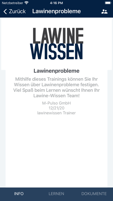 Lawine-Wissen Screenshot