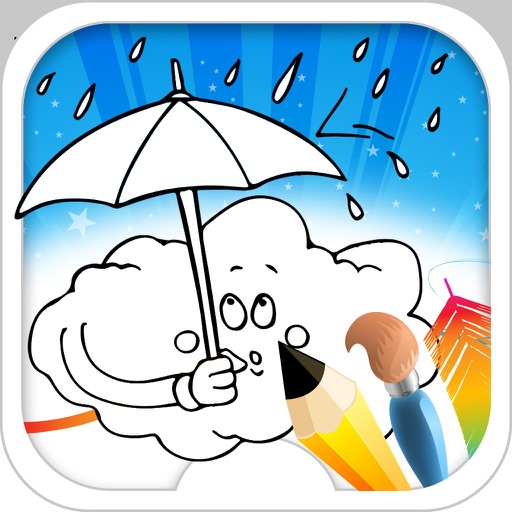 Coloring Book Sky Icon