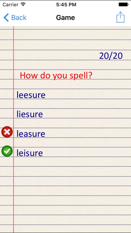 Wellwrite! Spelling test