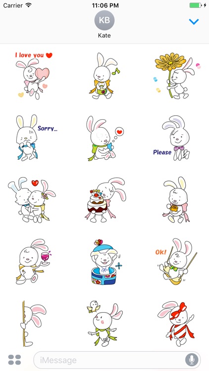 Cornelius The Cutest Bunny English Stickers