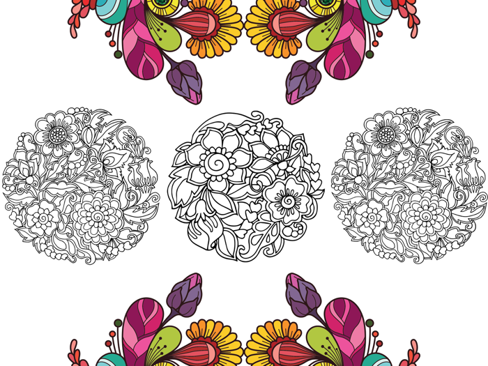 Mandala Coloring calm art therapy book for adults