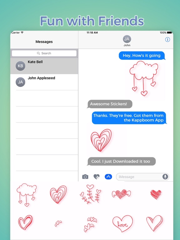 Screenshot #6 pour Hearts Hand drawn