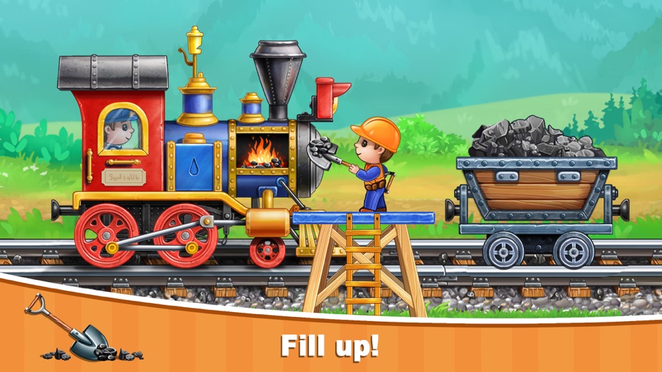 #2. Train games trains building 2 (iOS) By: GoKids!