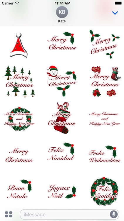 Happy Christmas Stickers