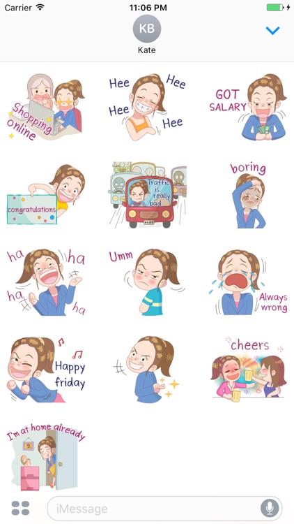 Sadie The Friendly Girl English Stickers