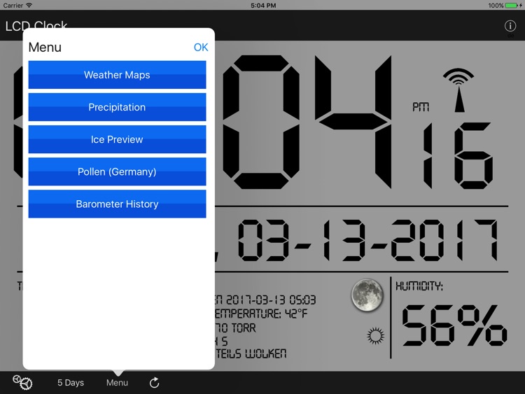LCD Wallclock+Weather