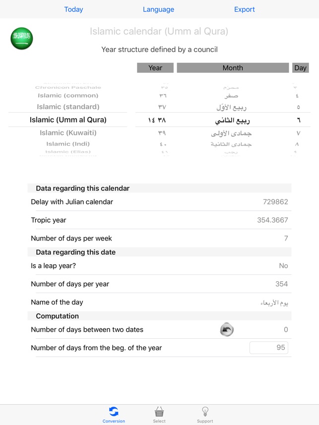 calendar conversions