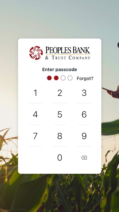 Peoples Bank & Trust Company Screenshot