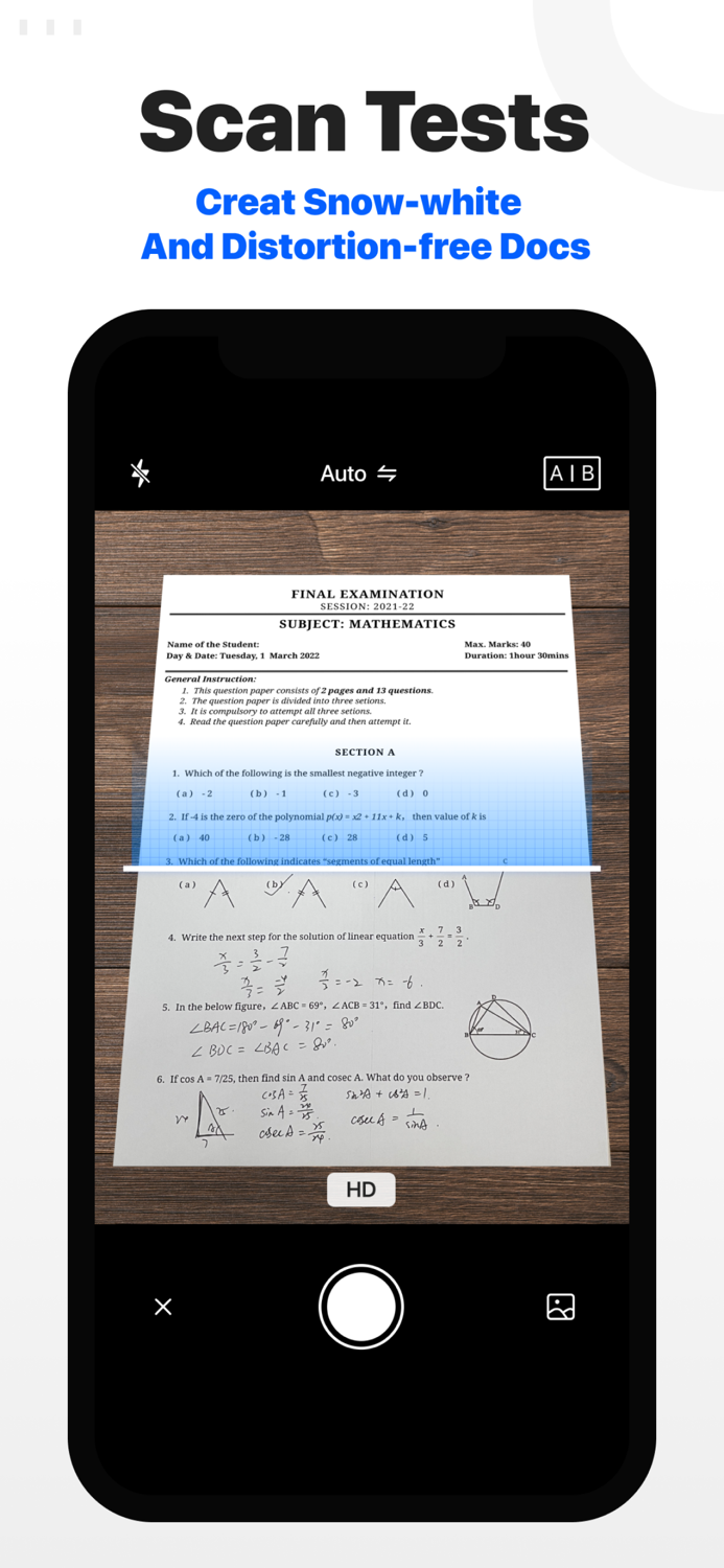 Quiz Scanner Homework Scanner