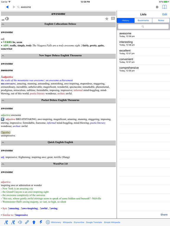 Screenshot #6 pour English Collocations Dictionary Deluxe