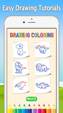 Game screenshot How to Draw Dinosaurs - Dino Drawing and Coloring hack