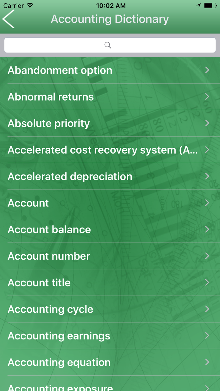 Accounting Dictionary Offline - Advance Accounting