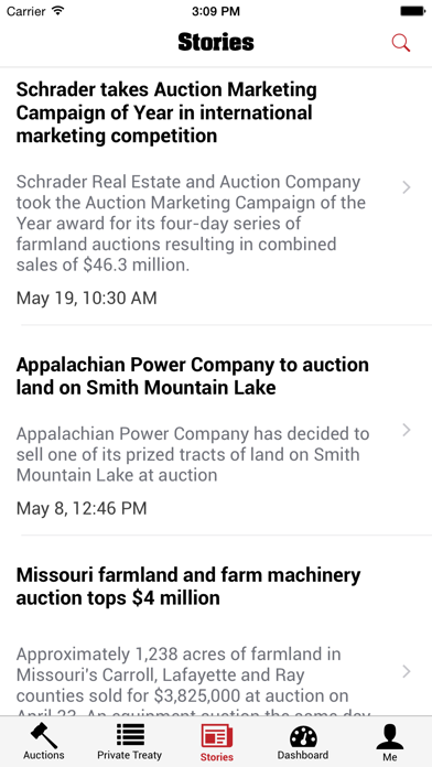 Schrader Auction Screenshot