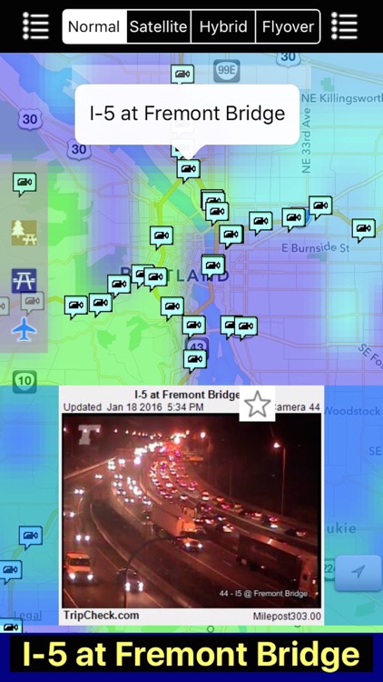 Oregon NOAA Radar with Traffic Cameras 3D