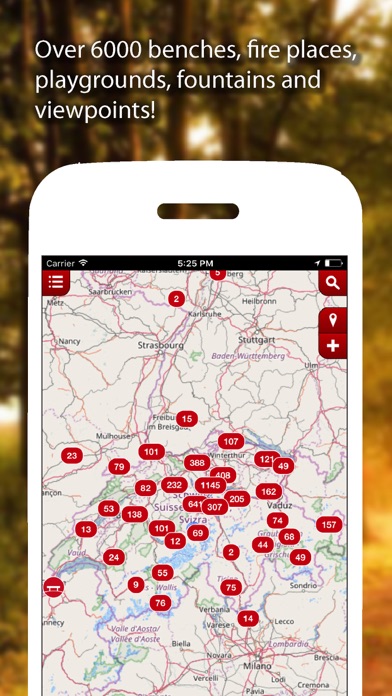 BenchFinder app screenshot