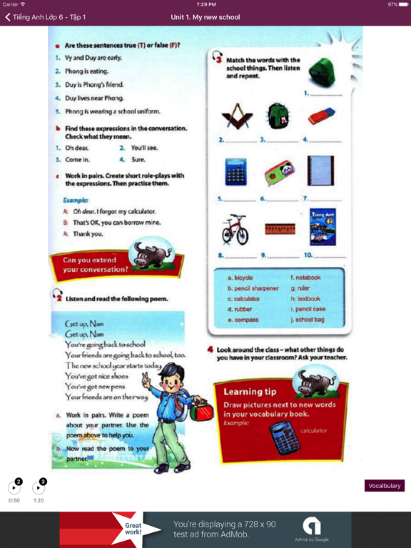 Screenshot #6 pour Tiếng Anh Lớp 6