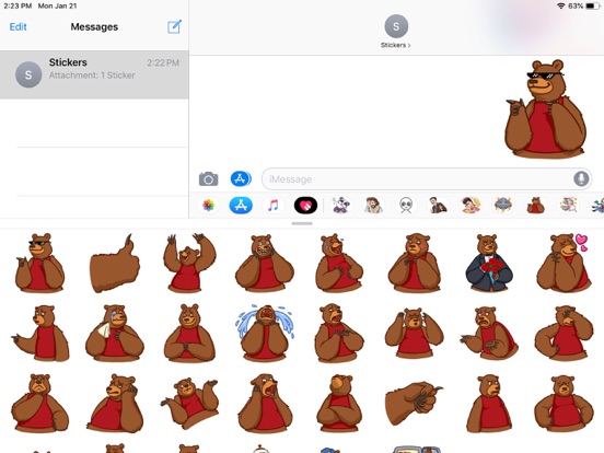 Screenshot #5 pour Cute Bear Pun Funny Stickers