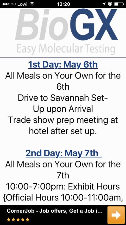 BioGX Trade Show App