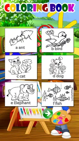 Game screenshot Printable Animal Alphabet A to z Coloring Pages apk
