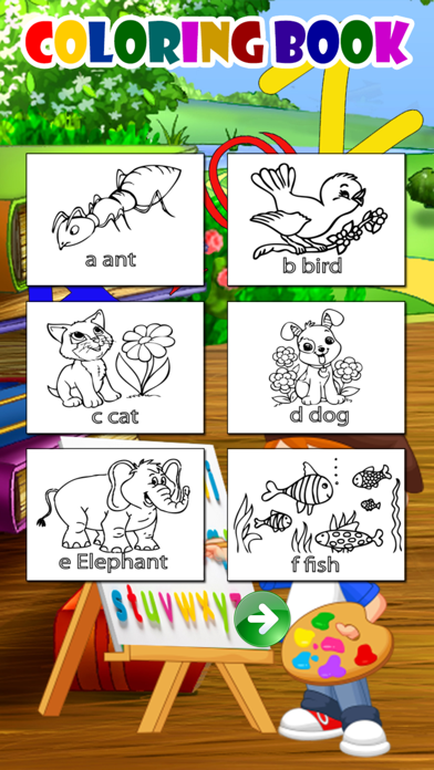 Screenshot #2 pour Imprimable Animal Alphabet A à z Coloriage