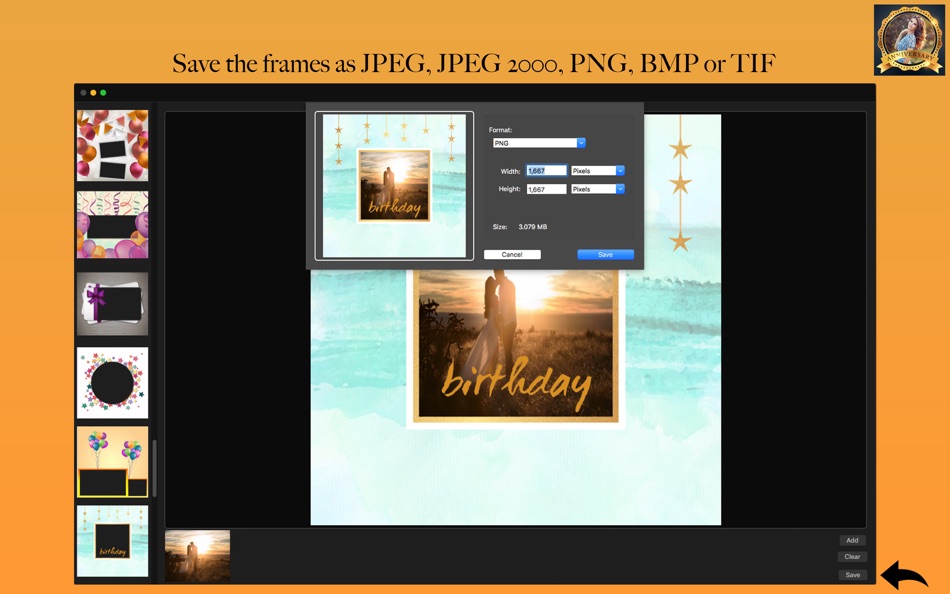 #3. Happy Birthday Card and Frames Maker (macOS) 由: BraveCloud