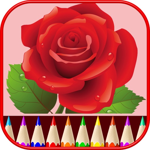 Valentine Coloring Book - Kids Love Coloring Book Icon